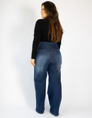 Calça Modeladora Afina Cintura Jeans Fittform Wide