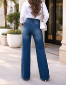 Calça Modeladora Afina Cintura Jeans Fittform Wide