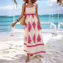 Vestido Mykonos Beach™ com Estampas Barrocas e Caimento Impecável / A Elegância das Praias Gregas com o Conforto de um Look Descontraído!