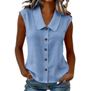 [COMPRE 1 E LEVE 2] Camisa Celinea™ em Linho de algodão Com Gola Elegante e Botões Frontais / Leveza Que Combina Com Tudo