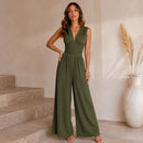 Macacão Alessie™ com Modelagem Pantalona e Cintura Marcada / Um Look Completo Sem Complicar A Produção