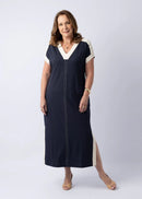 Vestido Clara — Midi com Zíper Frontal