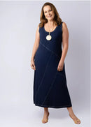 Vestido Júlia — Regata com Pesponto e Gola U