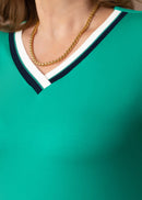 Vestido Poema — Verde com Detalhe em Contraste